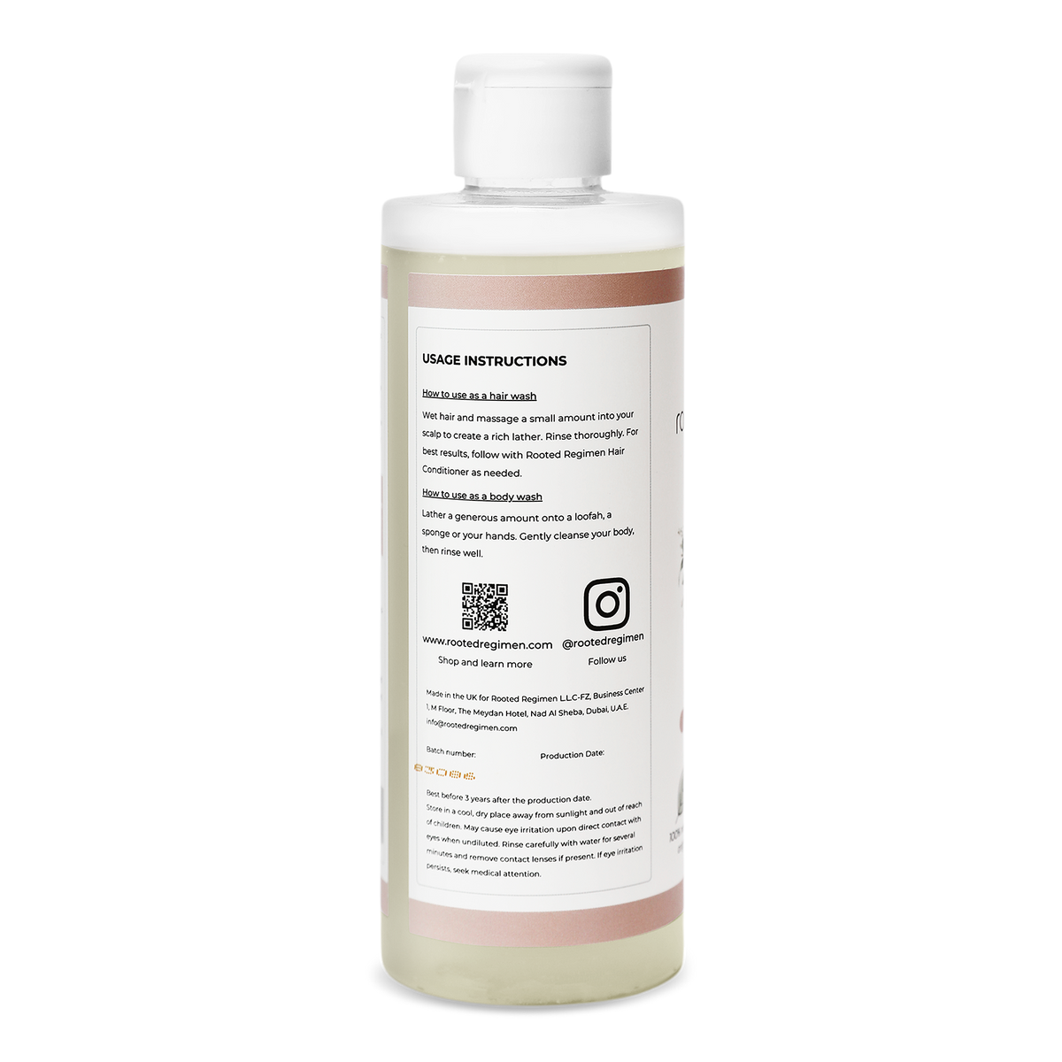 Hair & Body Wash, Rose & Jasmine (400ml)