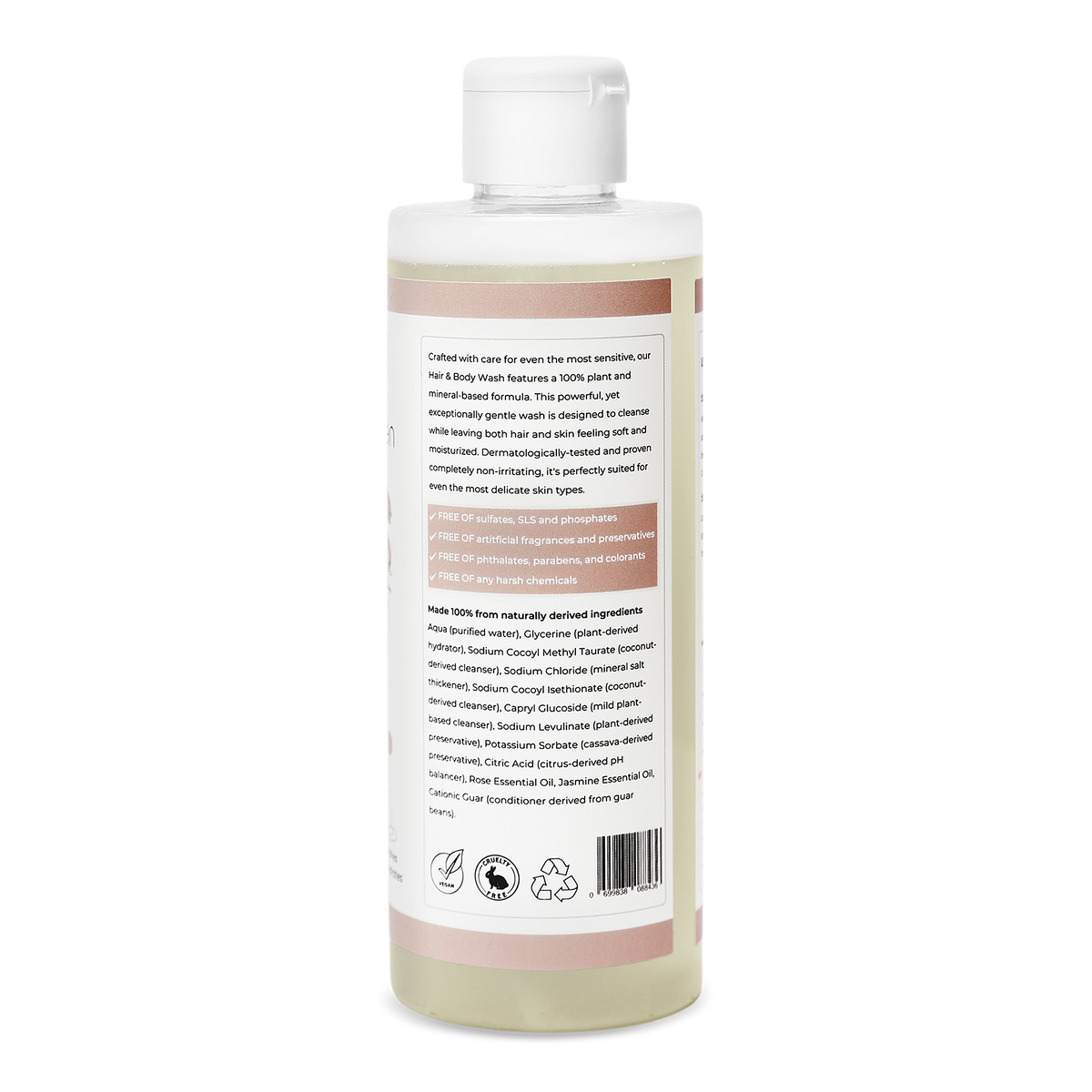 Hair & Body Wash, Rose & Jasmine (400ml)