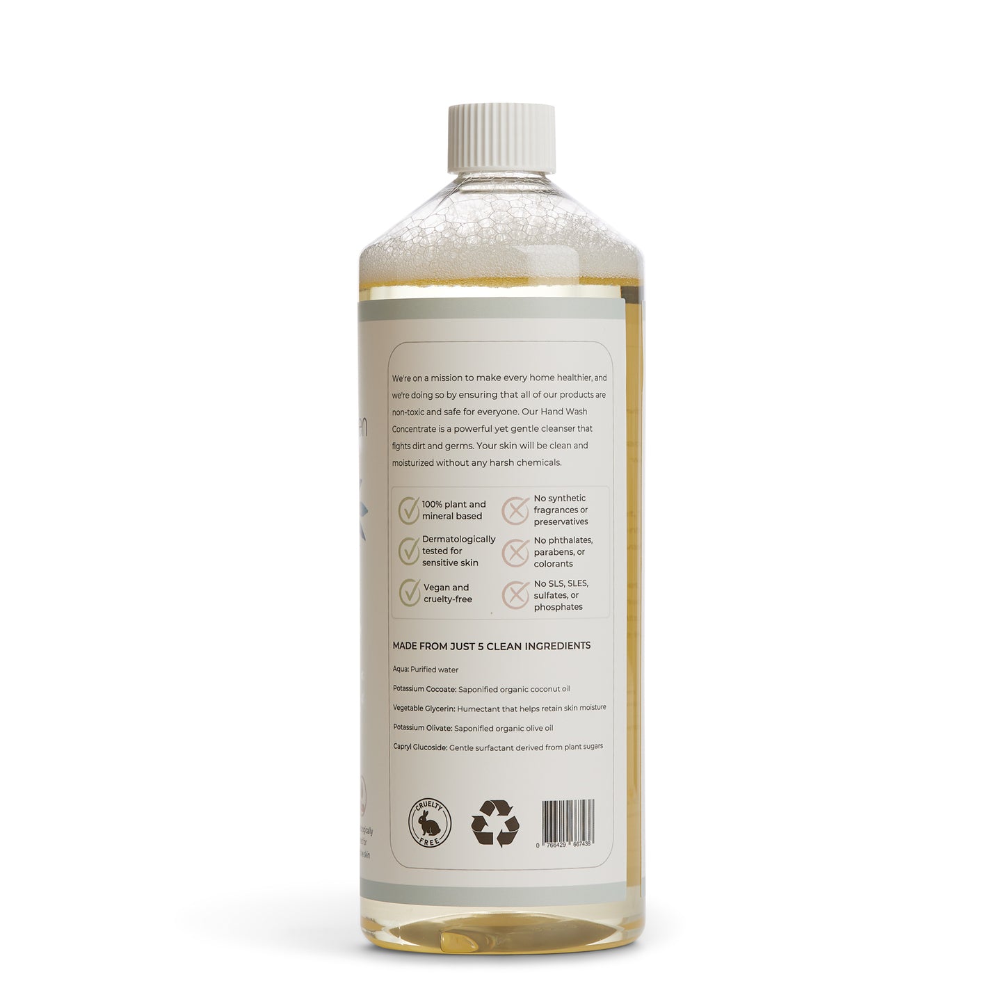 Hand Wash Concentrate, Fragrance-Free (1L)